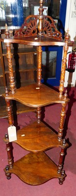 Lot 1323 - A Victorian figured walnut serpentine...