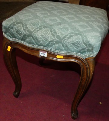 Lot 1331 - A French beech framed and upholstered square...