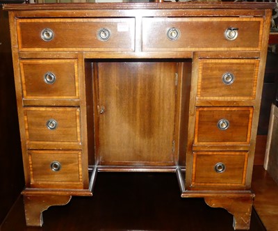 Lot 1332 - A mahogany and satinwood crossbanded lady's...