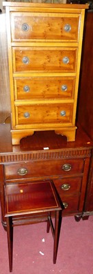 Lot 1335 - A contemporary mahogany low round cornered...