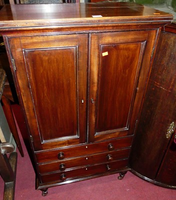 Lot 1358 - A late Victorian mahogany narrow double door...