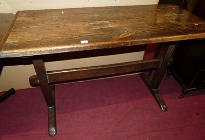 Lot 1360 - A rustic 19th century stained pine side table,...