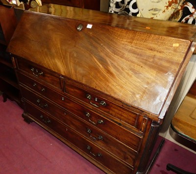 Lot 1362 - A 19th century mahogany slopefront writing...