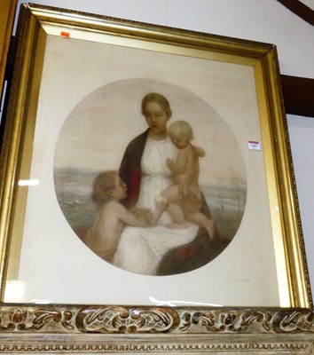 Lot 1003 - Edward Stott (1855-1918) - Mother and children,...