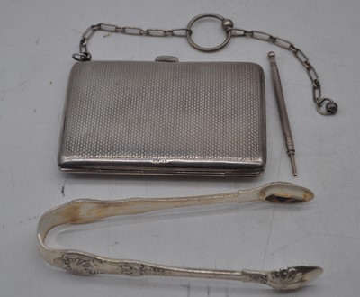 Lot 230 - A George V ladies silver purse of hinged...