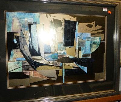 Lot 1025 - Tsa van der Zee - Abstract study, mixed media,...