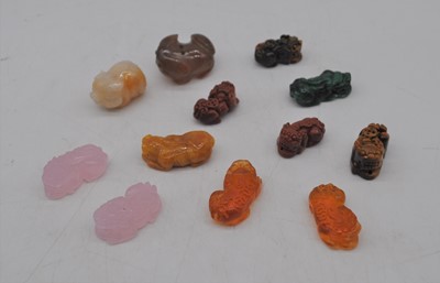 Lot 265 - A small collection of carved and polished...