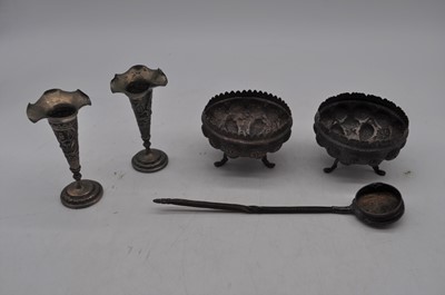 Lot 272 - A pair of Indian spill holders, each having a...