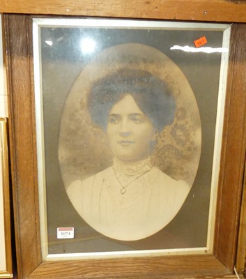 Lot 1074 - An Edwardian portrait print of Margaret...