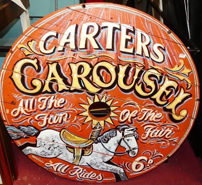 Lot 1078 - A reproduction 'Carter's Carousel' fairground...