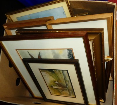 Lot 1082 - A box of assorted pictures and prints, to...