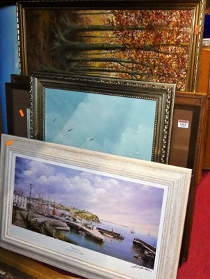Lot 1084 - Assorted pictures and prints, to include oils...