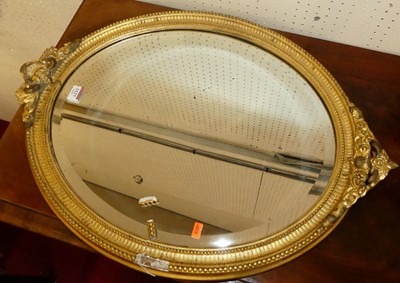 Lot 1127 - A circa 1900 gilt composition and bevelled...