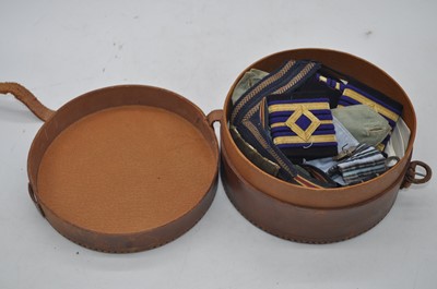 Lot 293 - A leather collar box containing various...