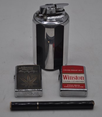 Lot 295 - A Ronson Art Deco style chromed table lighter,...