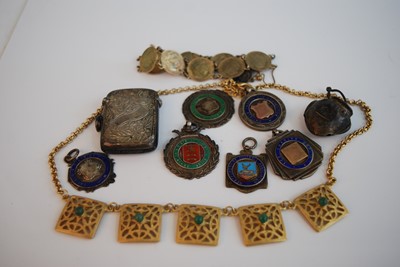 Lot 331 - Mixed lot to include silver and engraved vesta...