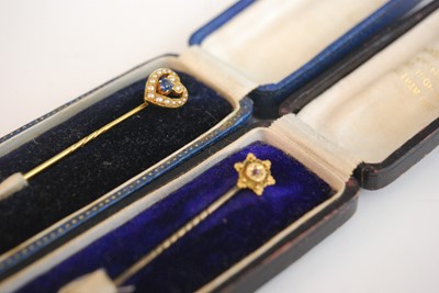 Lot 334 - Circa 1910, yellow metal seed pearl and...