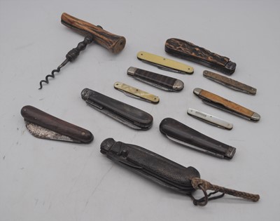 Lot 310 - A Victorian pocket knife having a 10cm folding...
