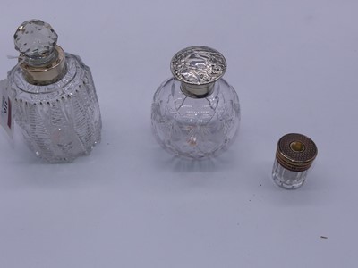 Lot 316 - An early 20th century  cut glass scent bottle...