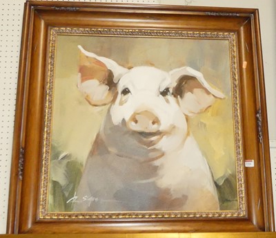 Lot 1104 - Ray Simonini (Chinese, 1981) "Piggy Portrait"...
