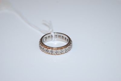 Lot 374 - A 9ct yellow and white gold white stone set...