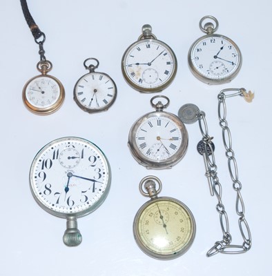 Lot 394 - Assorted nickel cased pocket watches, to...