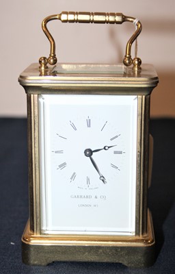 Lot 500 - A 20th century lacquered brass cased carriage...