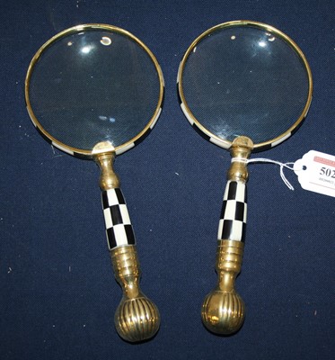 Lot 502 - Two oversized novelty magnifying glasses,...