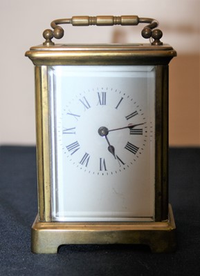 Lot 504 - A 20th century lacquered brass cased carriage...