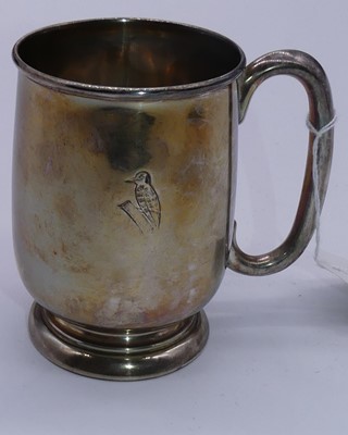 Lot 239 - A George VI silver christening mug, of typical...