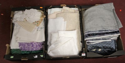 Lot 594 - Three boxes of various fabrics
