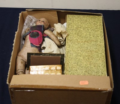 Lot 514 - A bisque head and shoulders doll, having...