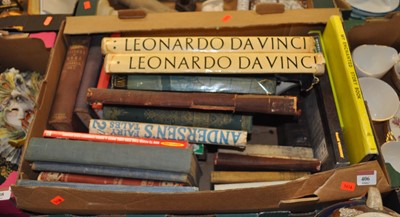 Lot 406 - A box of various books to include art...