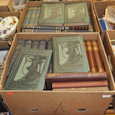 Lot 410 - Two boxes vintage books relating to trades...