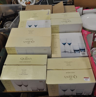 Lot 415 - A collection of Queens Fizz Aqua pattern...