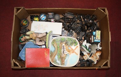 Lot 442 - A box of miscellaneous items, to include dolls...