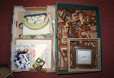 Lot 444 - Two boxes of miscellaneous items, to include...