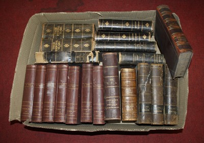 Lot 447 - A box of 19th century and later leather bindings