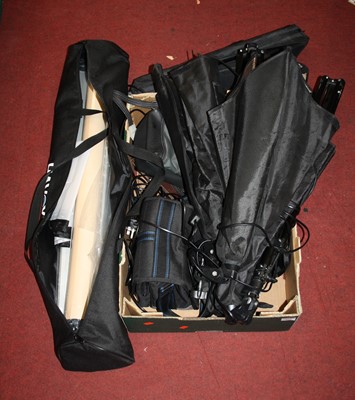 Lot 577 - A box of photography equipment, to include a...