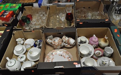 Lot 428 - Six boxes of glassware and ceramics to include...