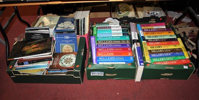 Lot 441 - Four boxes of books and auction catalogues,...