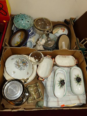 Lot 539 - Two boxes of miscellaneous items, to include a...