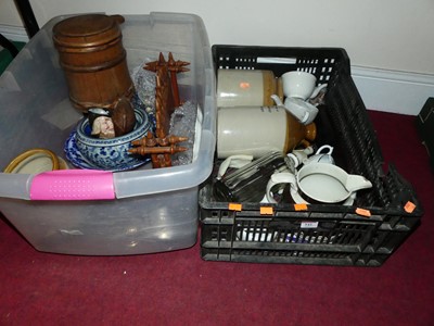 Lot 542 - Two boxes of miscellaneous items, to include...