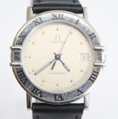 Lot 2320 - An Omega Constellation stainless steel quartz...