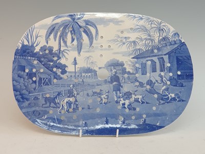 Lot 2070 - A circa 1810 Spode Indian Sporting series blue...