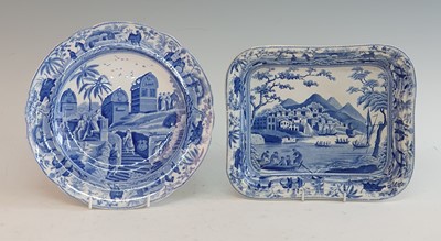 Lot 2060 - A circa 1810 Spode Caramanian series blue and...