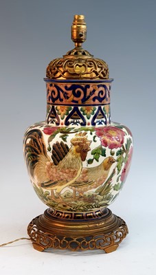 Lot 2089 - A circa 1900 Zsolnay Pecs earthenware table...