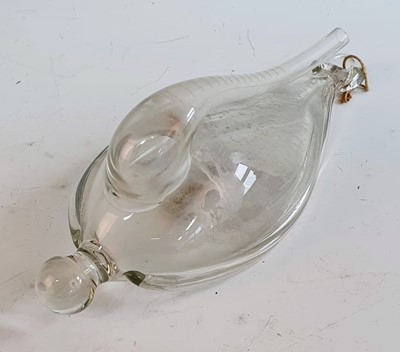 Lot 2109 - A circa 1800 Dutch donderglas or weather glass,...