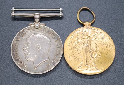 Lot 37 - A WW I British War and Victory pair, naming CH....