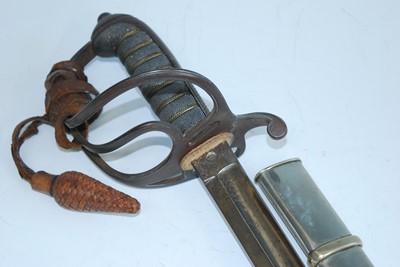Lot 5 - A British 1821 pattern artillery sword, the...